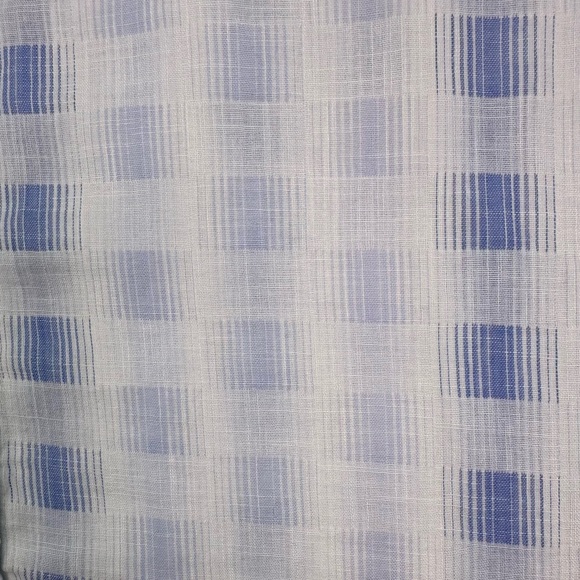 Light Blue and White Plaid Button-Up Shirt - Picture 3 of 9